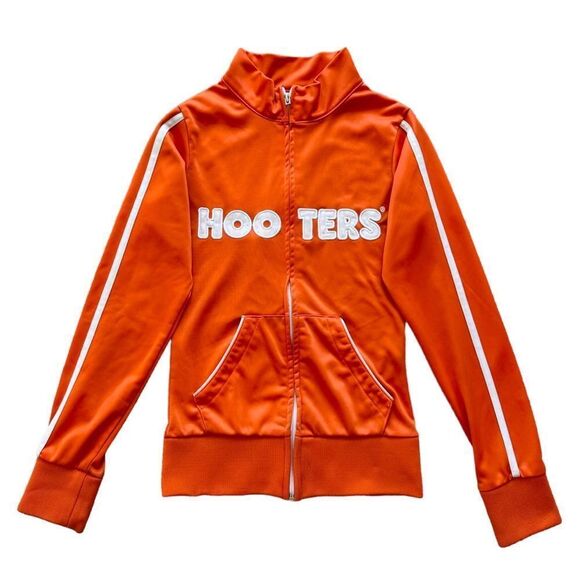 🔃Hooters Logo Front Zipper Waitress Uniform Track Jacket - Picture 1 of 13